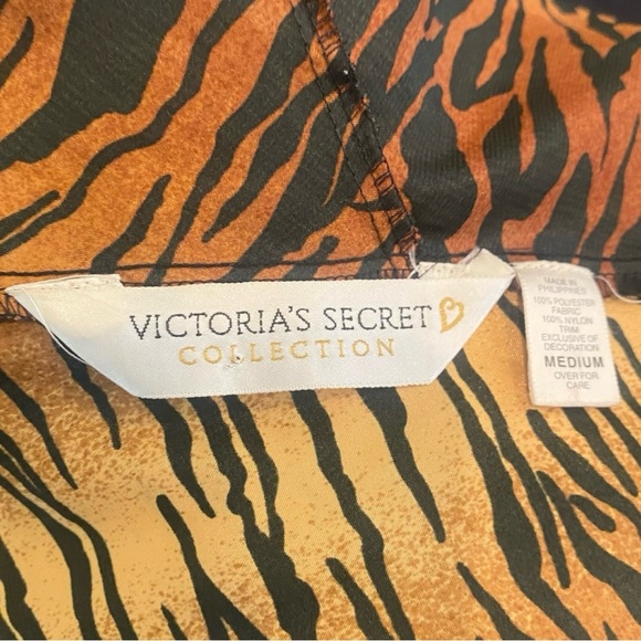 🌺SOLD🌺 Victoria’s Secret Silky Satin Tiger Print Vintage Maxi Gown Slip Dress - Picture 4 of 10